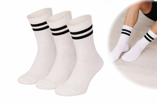 Fashion Sportsokken met Strepen 3pk