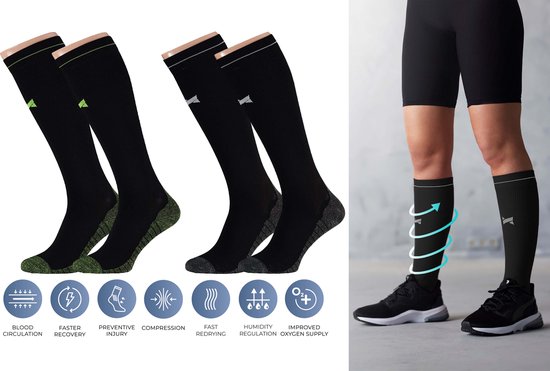 Sport Compressie sokken 2-PACK