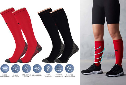 Sport Compressie sokken 2-PACK