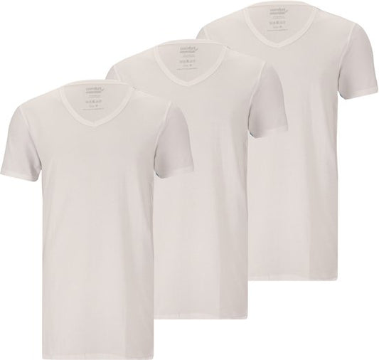 Comfort Essentials Heren T Shirts Extra Lang V-Hals 3pk