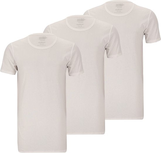 Comfort Essentials Heren T Shirts Extra Lang Ronde Hals 3pk