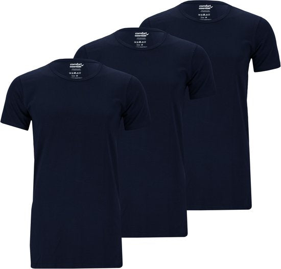 Comfort Essentials Heren T Shirts Extra Lang V-Hals 3pk