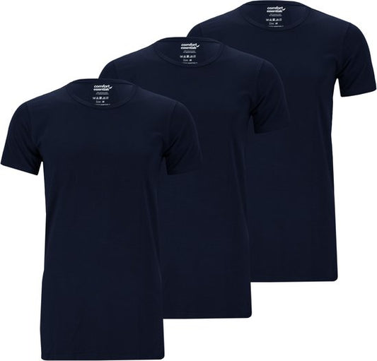 Comfort Essentials Heren T Shirts Extra Lang V-Hals 3pk