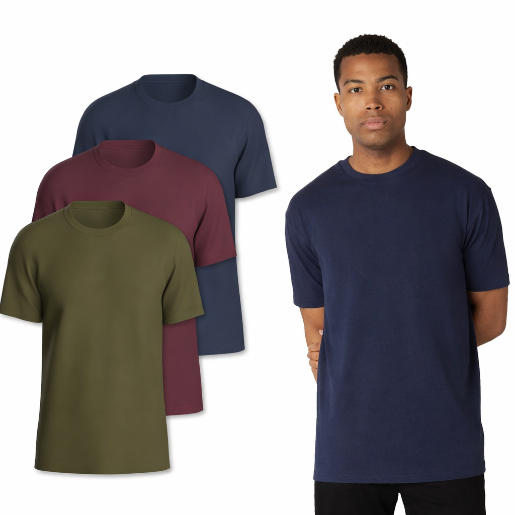 T Shirt Heren van Katoen 3 pack