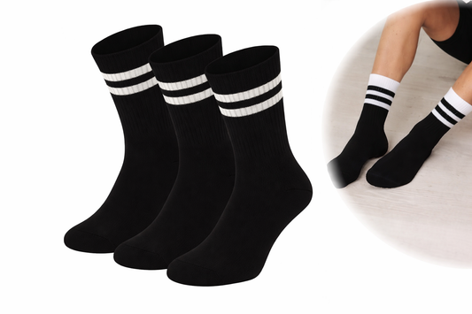 Fashion Sportsokken met Strepen 3pk