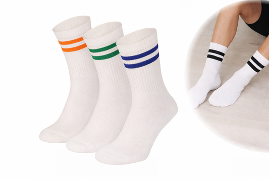 Fashion Sportsokken met Strepen 3pk